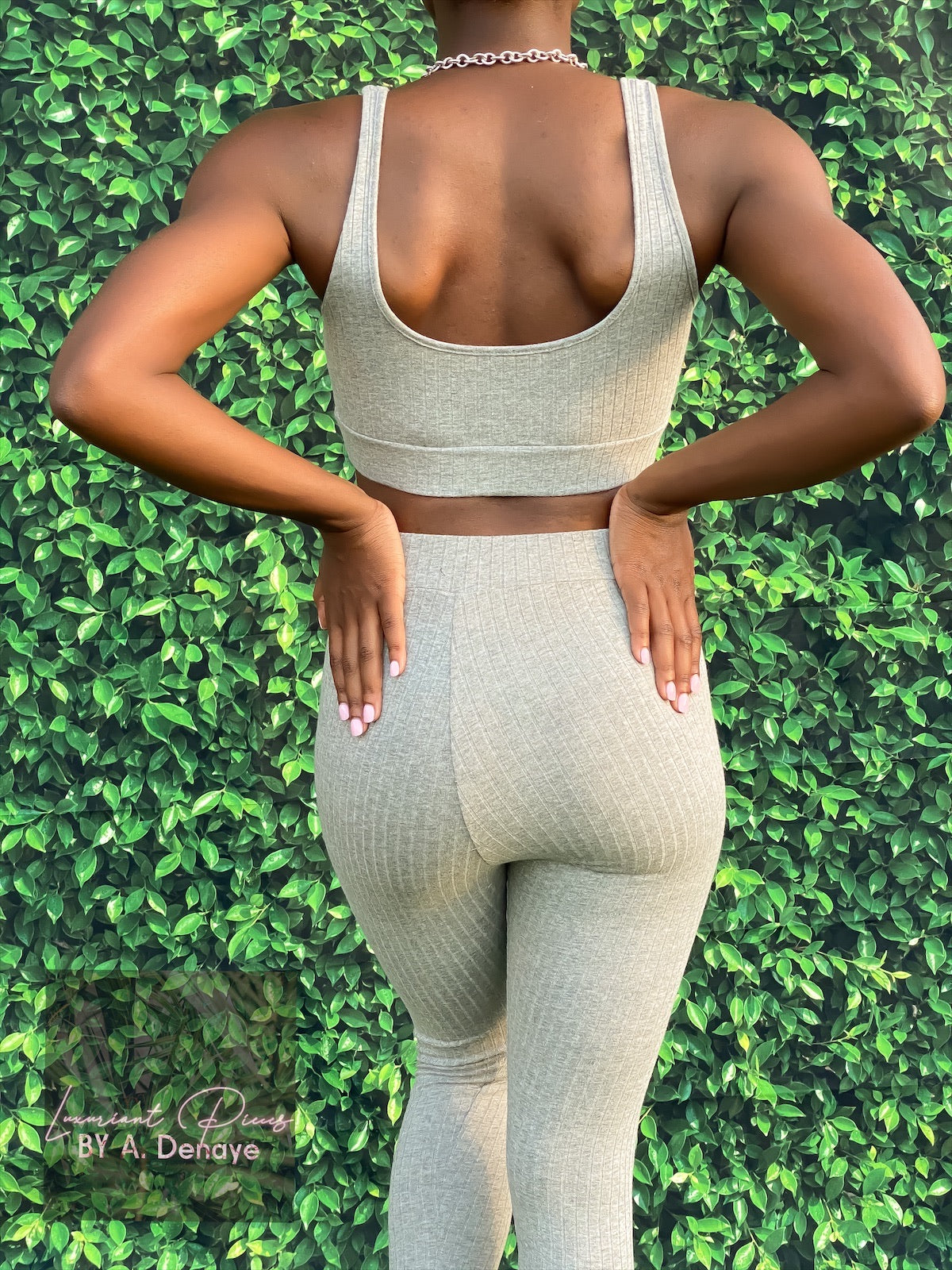 Crop Top + Leggings Sports Set