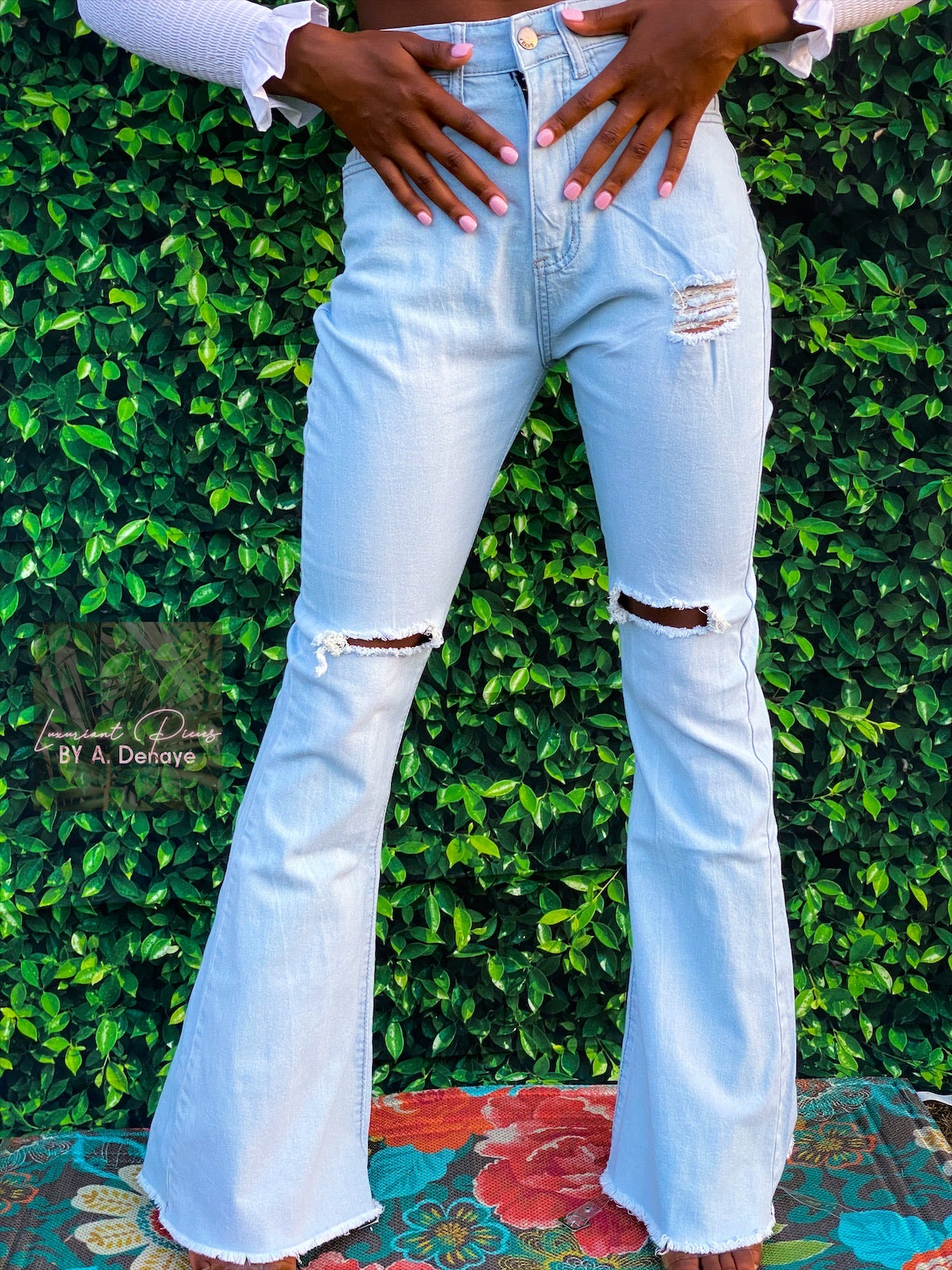 Wide Leg Flare Denim Jeans